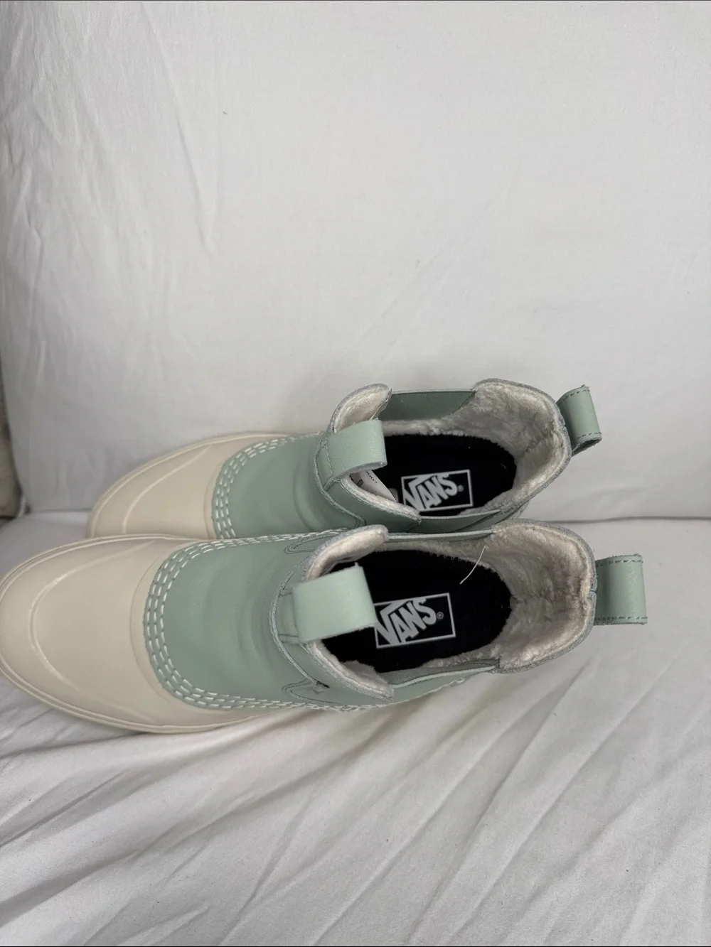 Vans Mint and Cream Waterproof Women’s or Men's Slip-On Boots